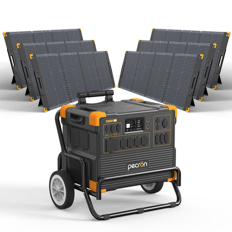 PECRON E3600LFP Solar Generator Kit – 3600W, 3072Wh LiFePO4, 2400W Solar Power