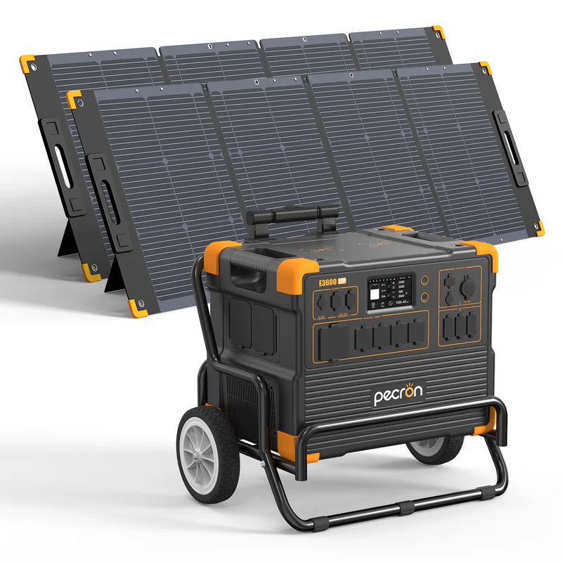 PECRON E3600LFP Portable Power Station – 3600W, 3072Wh LiFePO4, 2400W Solar Charging