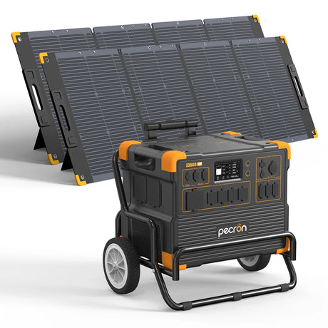 PECRON E3600LFP Portable Power Station – 3600W, 3072Wh LiFePO4, 2400W Solar Charging