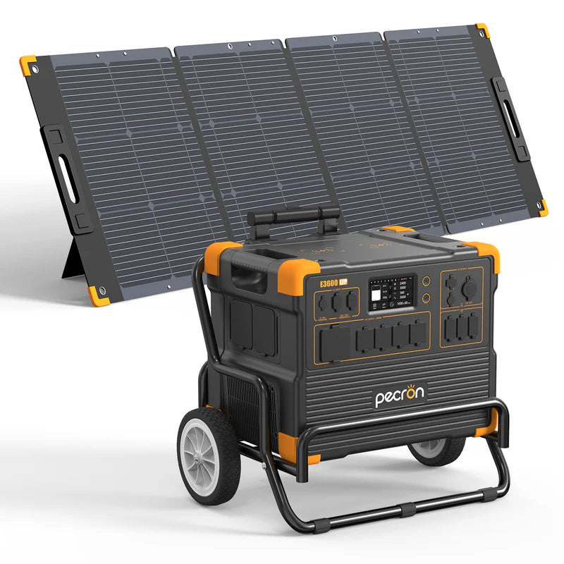 PECRON E3600LFP Portable Power Station – 3600W, 3072Wh LiFePO4, 2400W Solar Charging