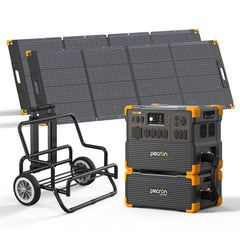 PECRON E3600LFP Solar Generator Kit – 3600W, 3072Wh LiFePO4, 2400W Solar Power