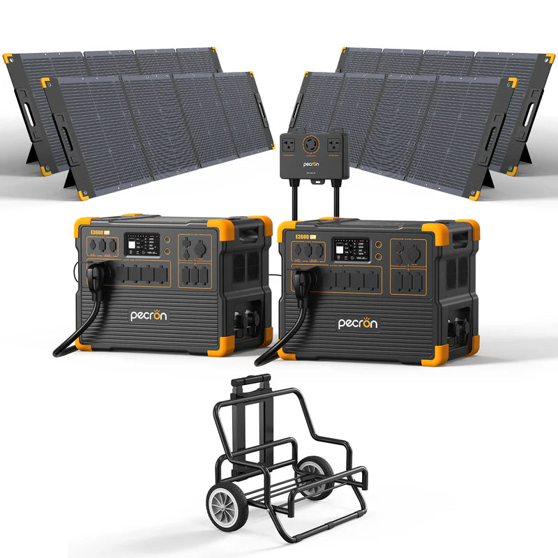 PECRON E3600LFP Portable Power Station – 3600W, 3072Wh LiFePO4, 2400W Solar Charging
