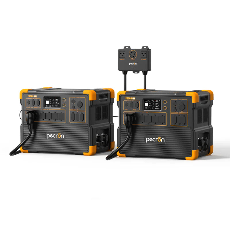 PECRON E3600LFP Portable Power Station – 3600W, 3072Wh LiFePO4, 2400W Solar Charging