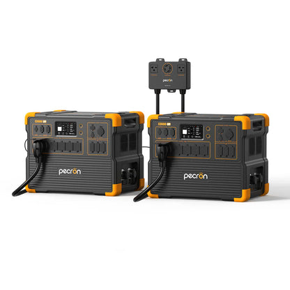 PECRON E3600LFP Portable Power Station – 3600W, 3072Wh LiFePO4, 2400W Solar Charging