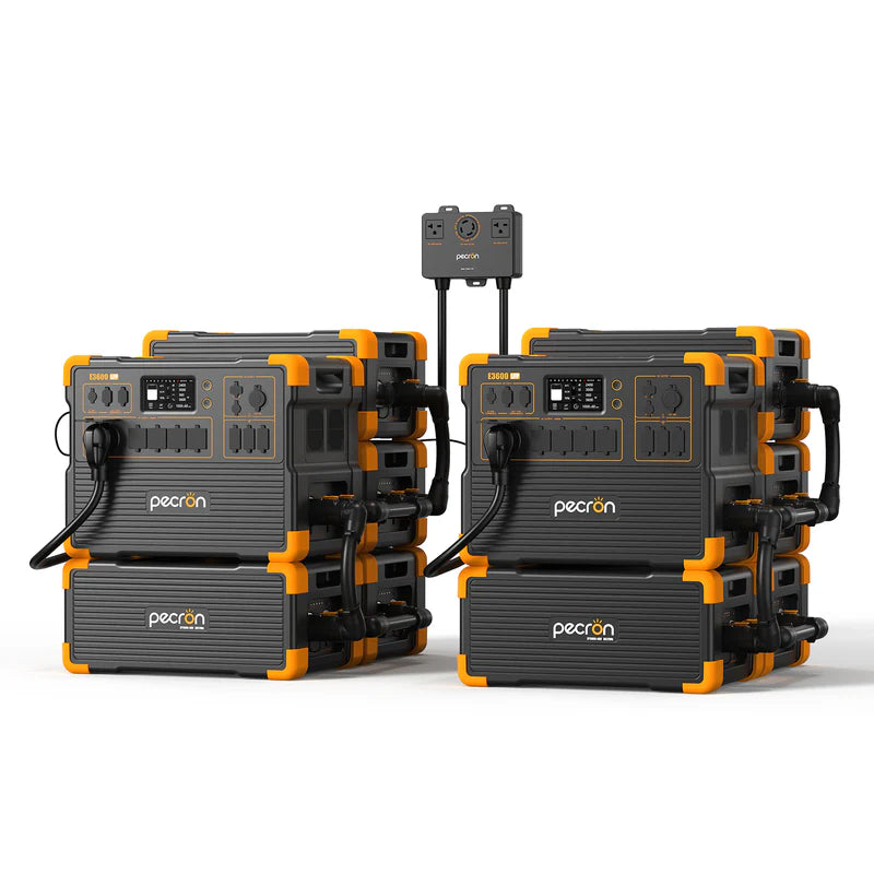 PECRON E3600LFP Portable Power Station – 3600W, 3072Wh LiFePO4, 2400W Solar Charging