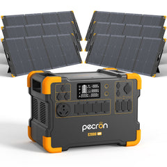PECRON E2000LFP Expandable Portable Power Station – 2000W, 1920Wh LiFePO4, 1300W Solar Charging
