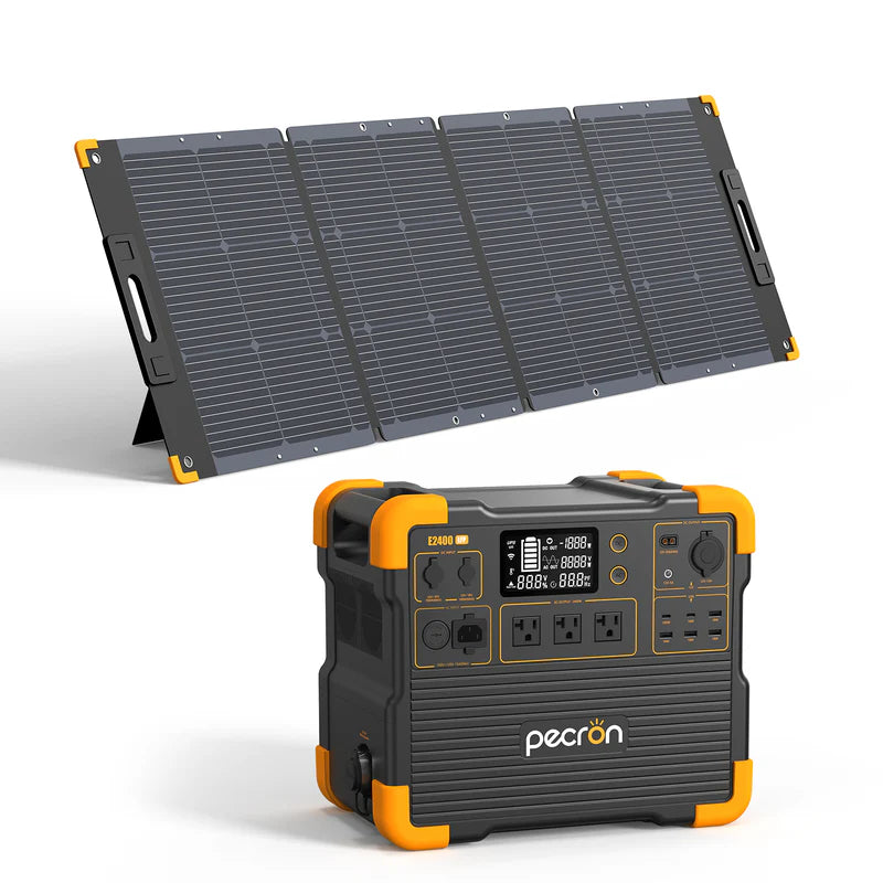 PECRON E2400LFP Portable Power Station – 2400W, 2048Wh LiFePO4, 800W Solar Charging
