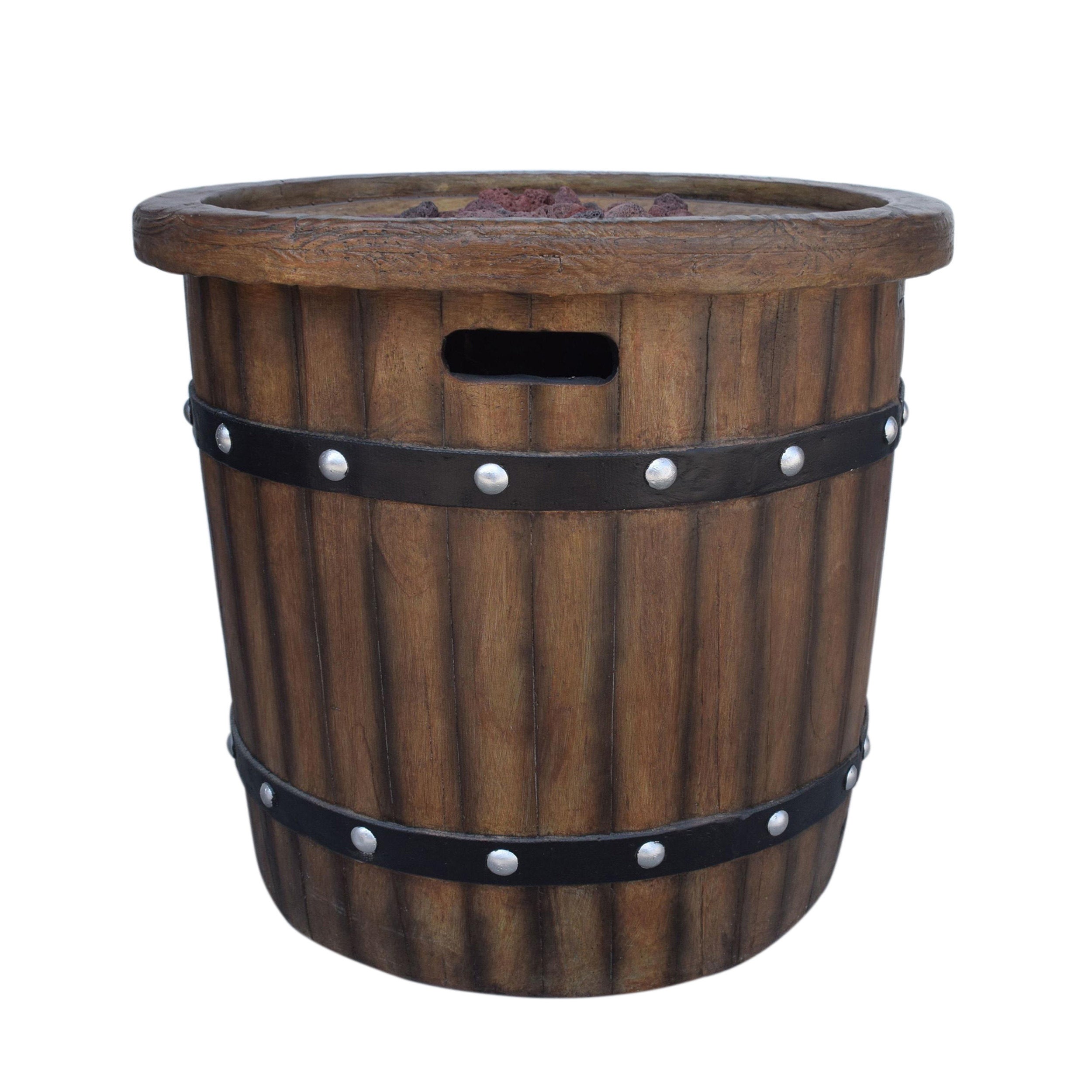 25" Round Liquid Propane Concrete Fire Pit - Thumbnail 5