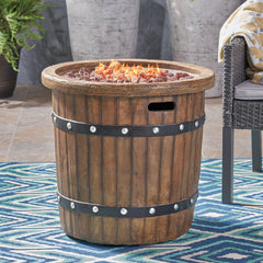 25" Round 40K BTU Liquid Propance Concrete Fire Pit (SAK88764)