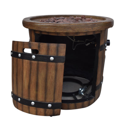 25" Round 40K BTU Liquid Propance Concrete Fire Pit (SAK88764)