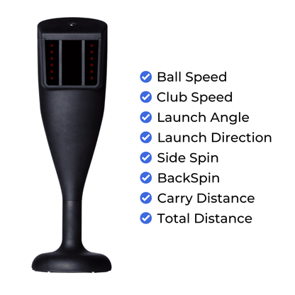 RSG One Launch Monitor displaying swing data on Windows PC

