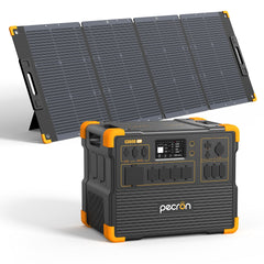 PECRON E3600LFP with 6x300W solar panels charging in sunlight

