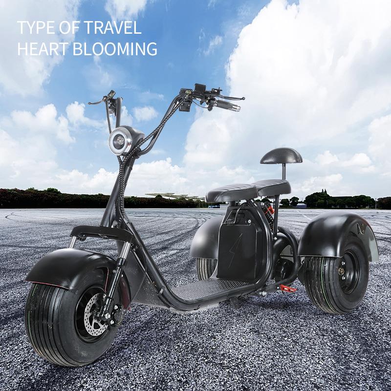 SoverSky T7.0 Electric Fat Tire Trike Scooter – 2000 W, 60 V 20 Ah (Up to 35 mi Range)