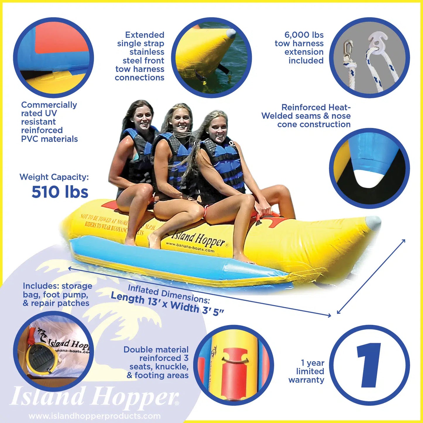 Island Hopper 3 Passenger Banana Boat