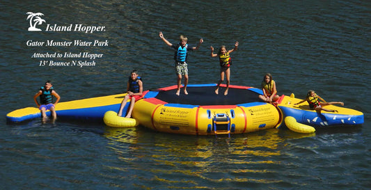 Island Hopper 13' Gator Monster Water Bouncer Water Park
