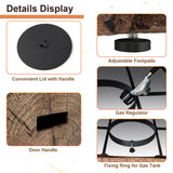 40″ Rectangular Propane Fire Pit Table with Volcanic Rocks & Gas Kit (50K BTU)