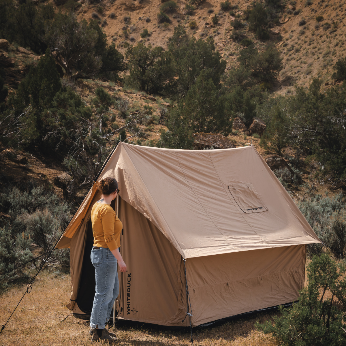 6'x8' Rover Scout Tent Fire Water Repellent / Sandstone beige