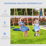 Two children on swings with text about healthy outdoor play