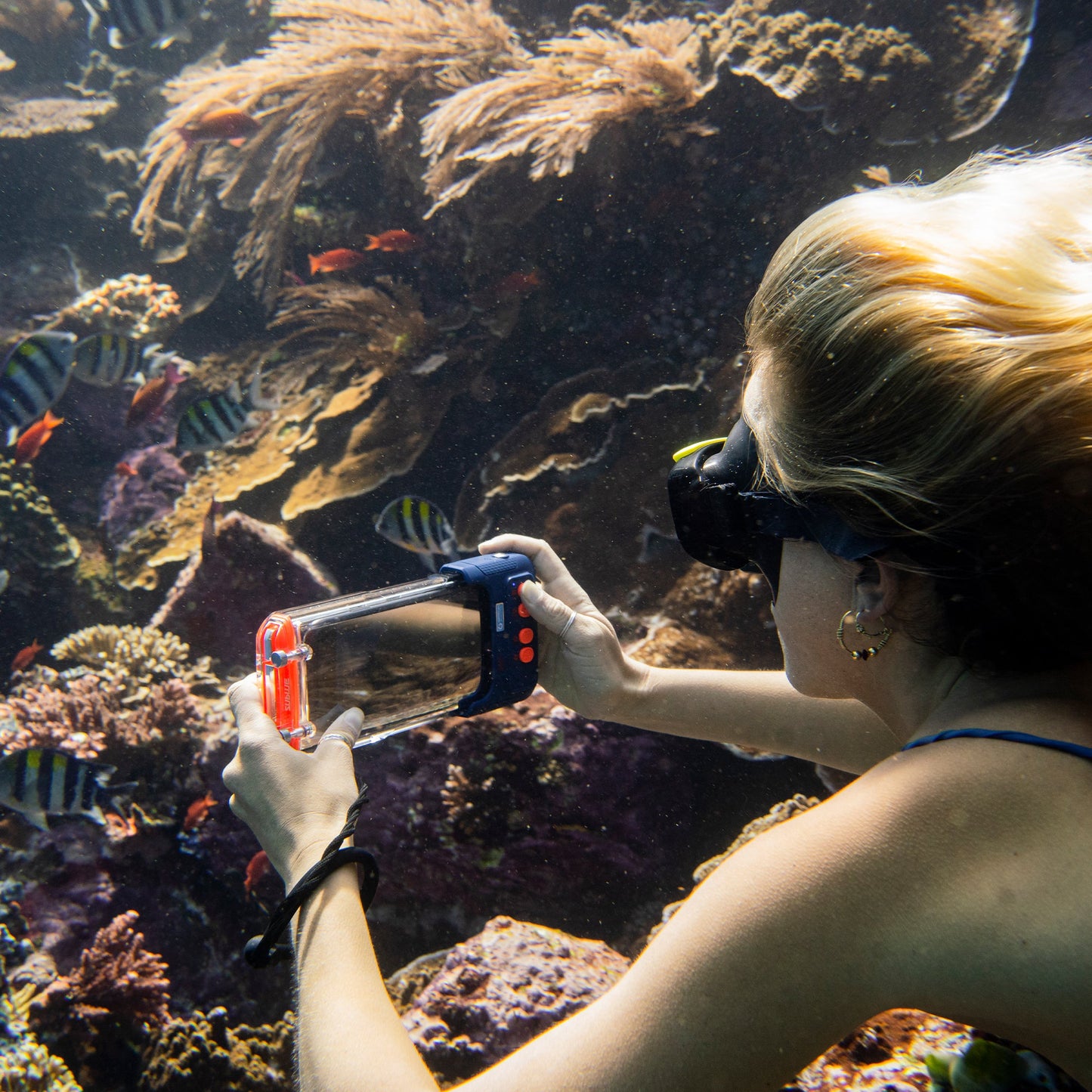 Sublue H1+ Smart Waterproof Phone Case – 4K Underwater Camera Housing with AI Color Correction