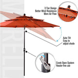 6‑Piece Outdoor Patio Bar Set with Dining Table, Umbrella, and Swivel Bar Stools (umbrella base not included)