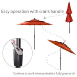 6‑Piece Outdoor Patio Bar Set with Dining Table, Umbrella, and Swivel Bar Stools (umbrella base not included)