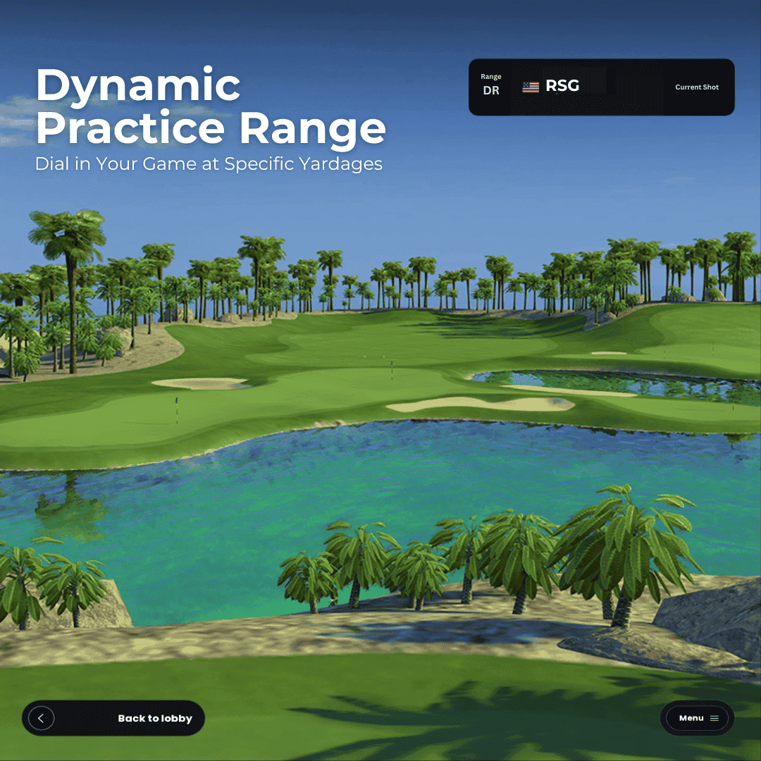 Virtual golf course projected from RSG One Starter Bundle

