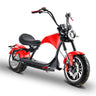 SoverSky M3 fat tire chopper tackling light off-road trail in red