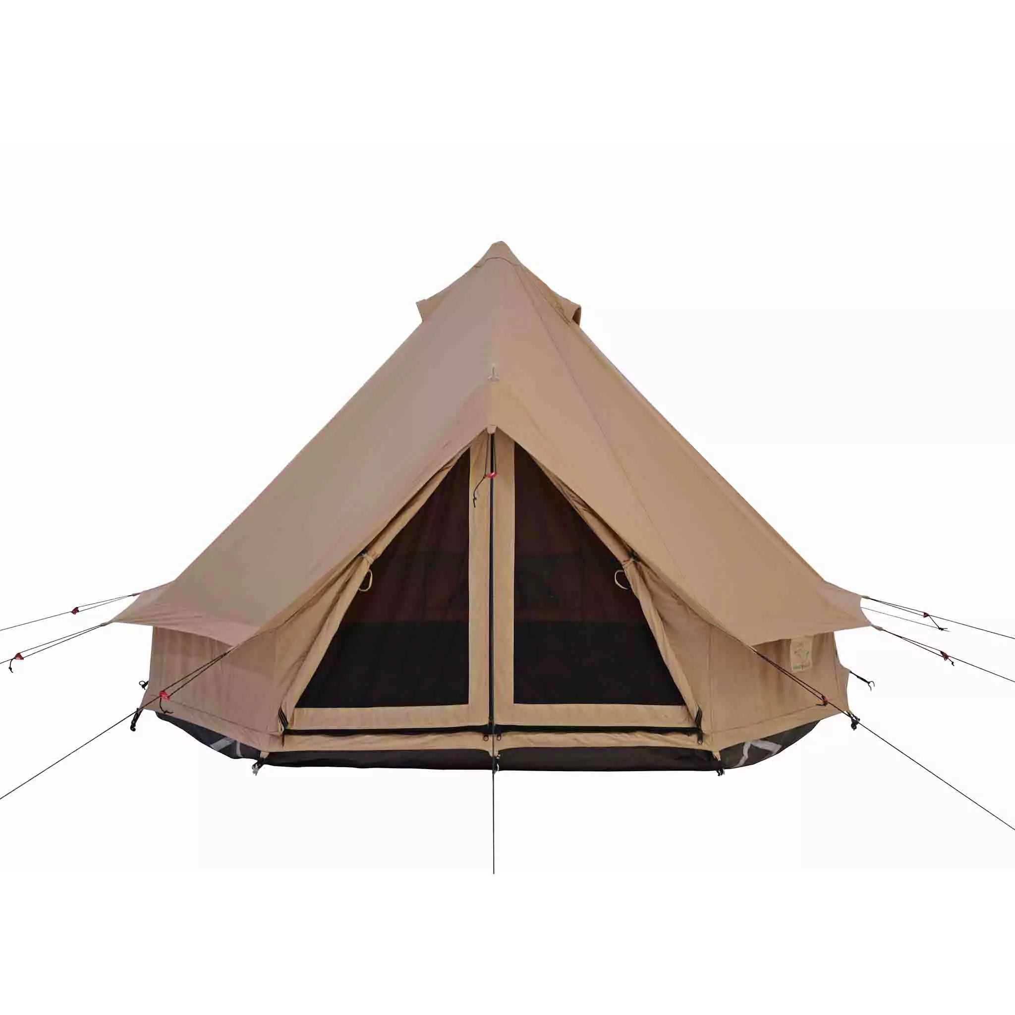 bell tent 2 person Regatta Canvas Bell Tent 2.5m Waterproof Glamping Yurt Camping Tent, Beige
