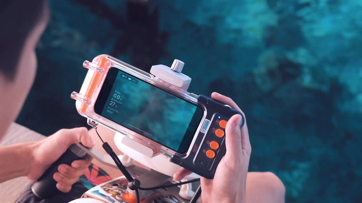 Sublue H1+ Smart Waterproof Phone Case – 4K Underwater Camera Housing with AI Color Correction
