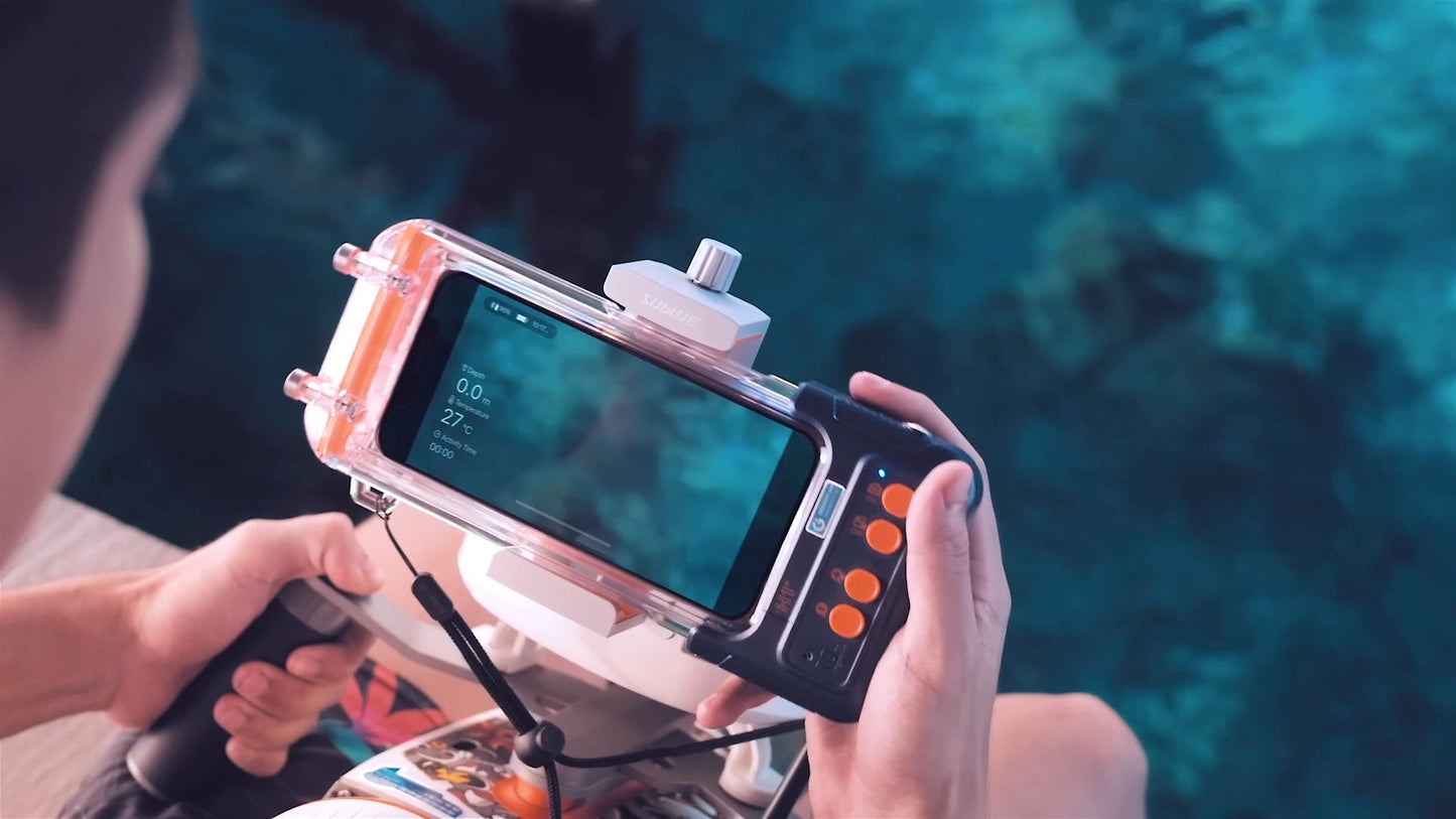 Sublue H1+ Smart Waterproof Phone Case – 4K Underwater Camera Housing with AI Color Correction