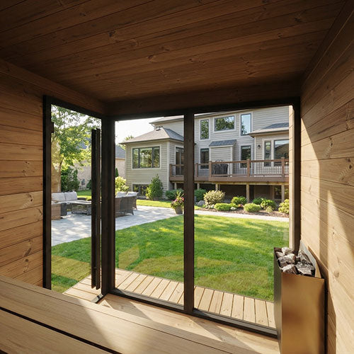 SaunaLife Model GL6 Outdoor Sauna