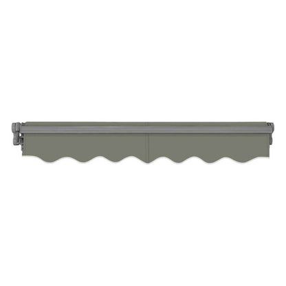 Advaning SG Series Manual Retractable Sun Shade Canopy Awning – Gray, 12×10 & 14×10