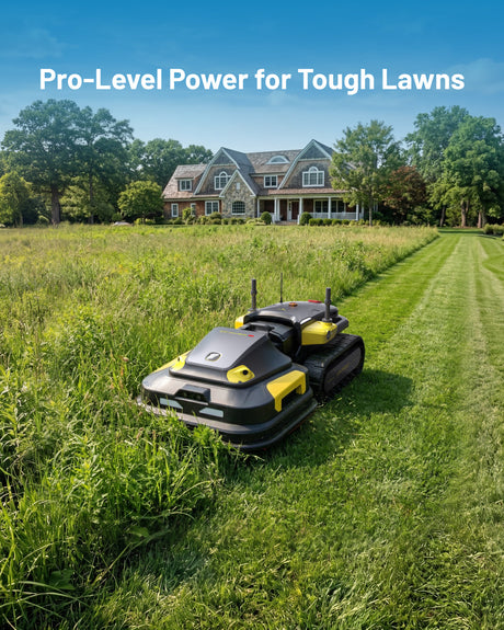 Yarbo Lawn Mower Pro low 0.8 inch cutting height detail