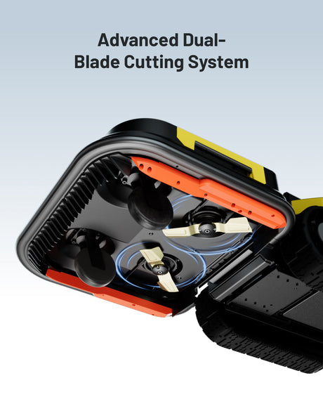 Yarbo Lawn Mower Pro 2500W dual cutting discs underside