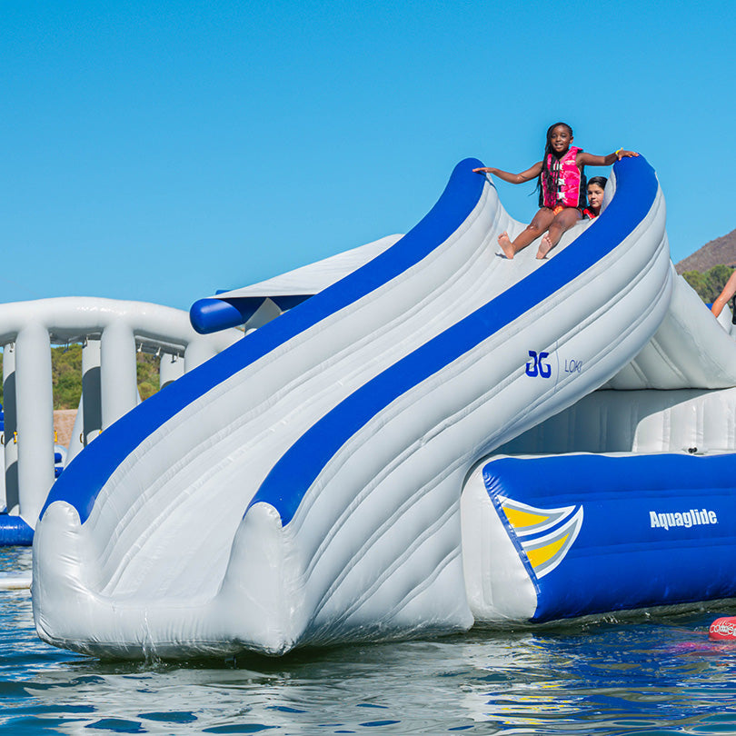 Aquaglide Loki Corner, Dual Entry Luge Slide, Multi-Climb & Cave Feature
