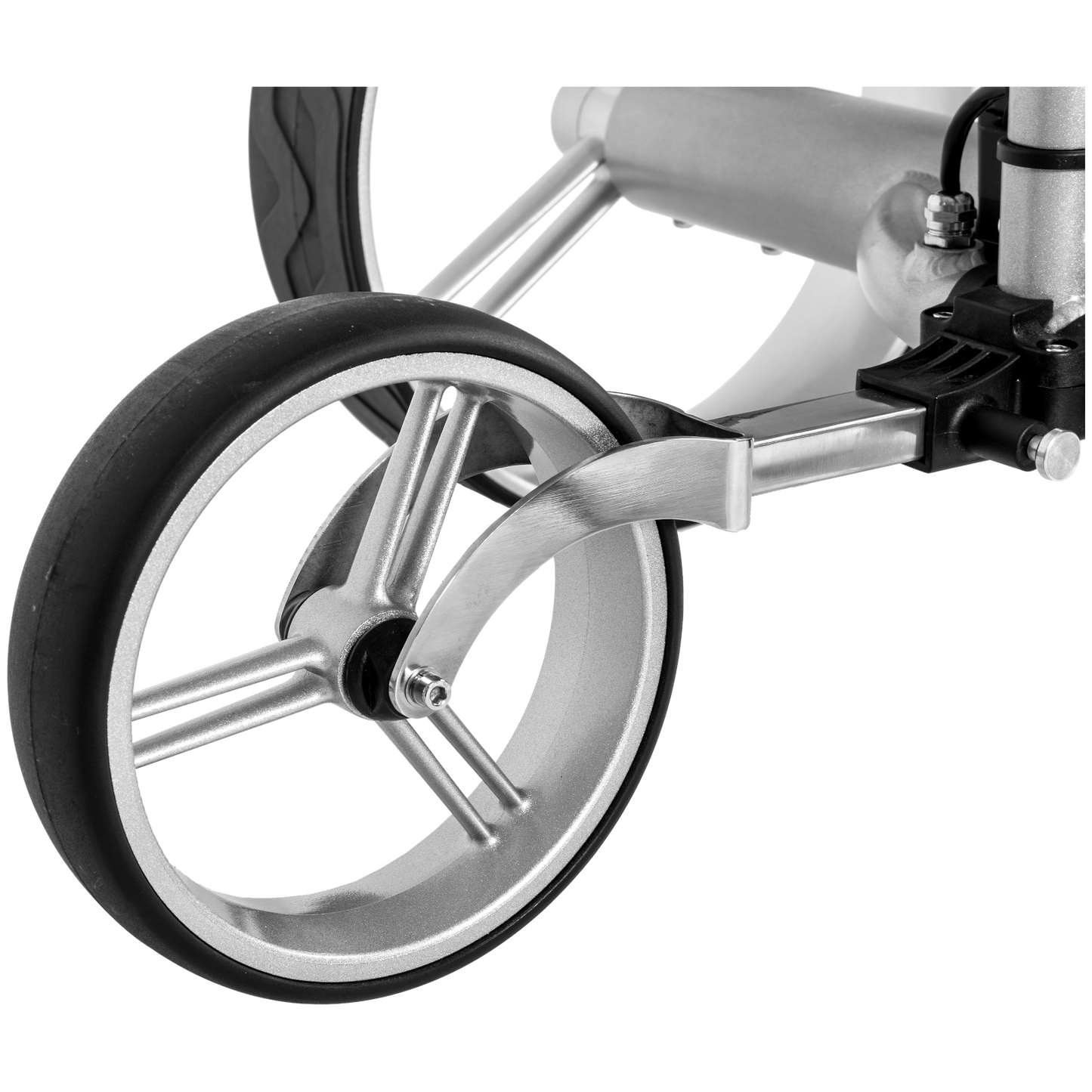 Anti-Tip Assist stabilizing BatCaddy EVO II Remote on slope