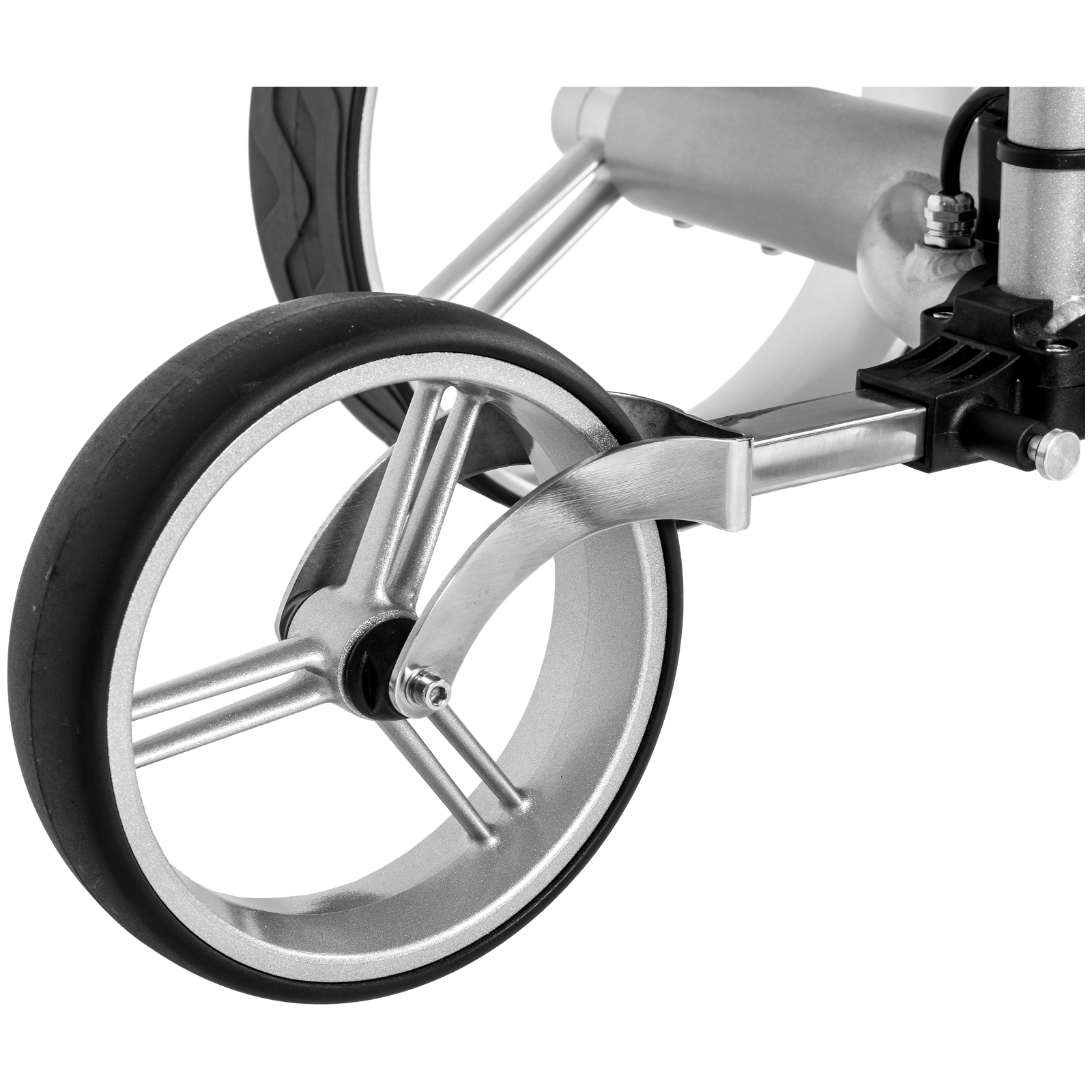 Anti-Tip Assist stabilizing BatCaddy EVO II Remote on slope