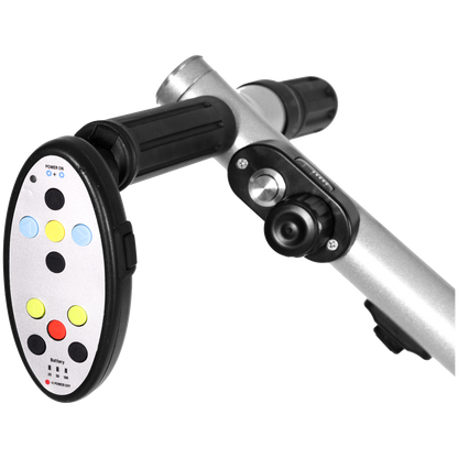 Golfer using remote control with BatCaddy EVO II Remote

