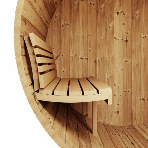 SaunaLife Model E6 Outdoor Barrel Sauna Kit – Ergo Series, Up to 3 Persons, Thermo-Spruce