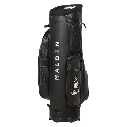 Malbon x Honma black cart golf bag