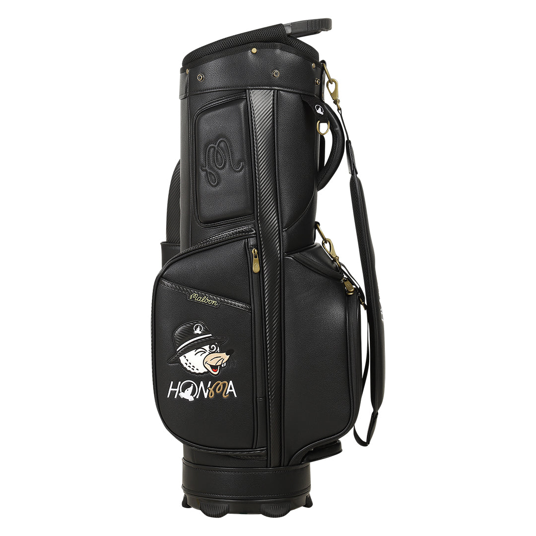 Malbon x Honma black cart golf bag