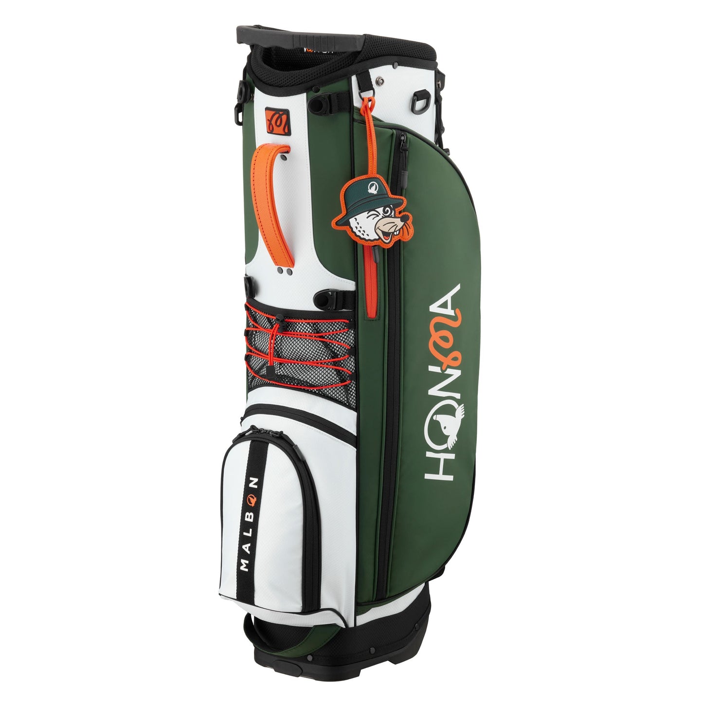 Malbon x Honma green stand golf bag