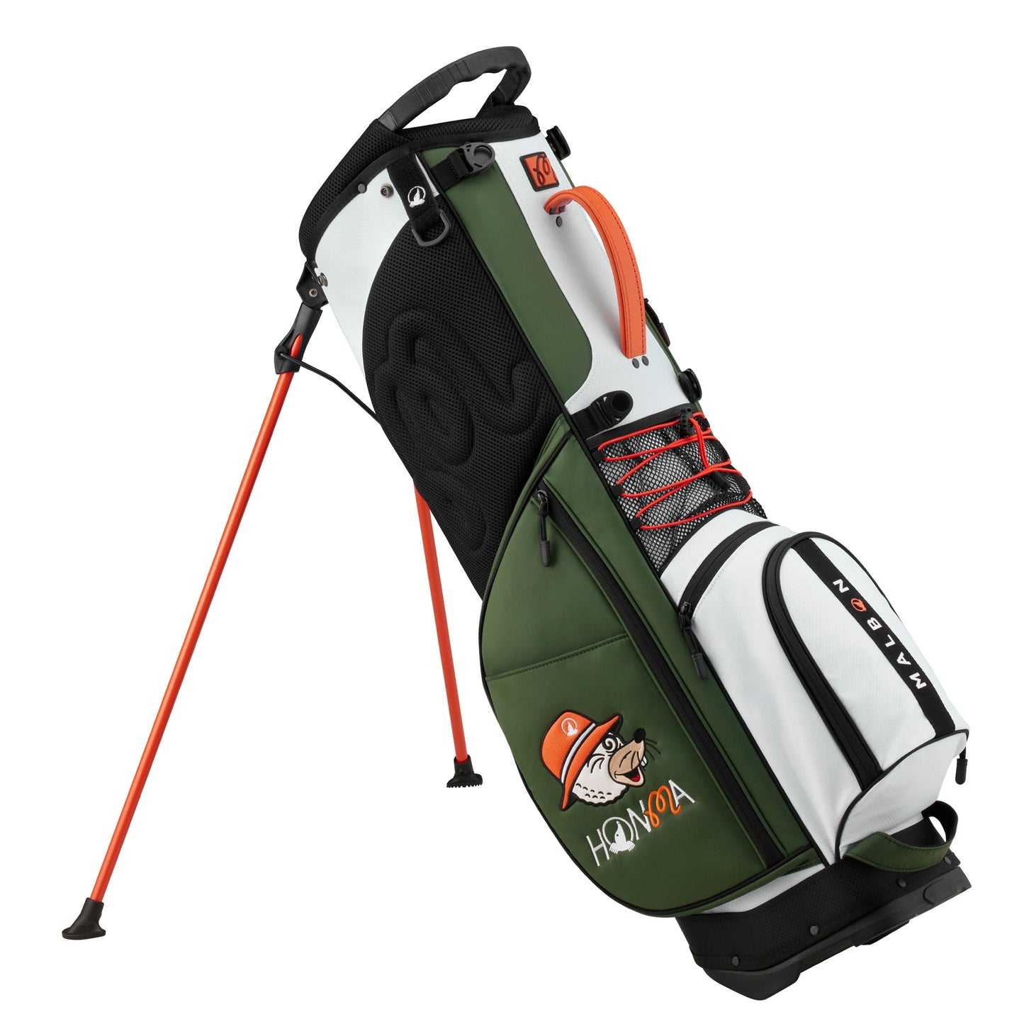 Malbon x Honma green stand golf bag