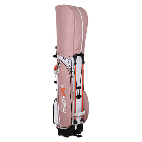 Malbon x Honma pink stand golf bag