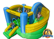 Island Hopper Curved Double Slide inflatable bounce house