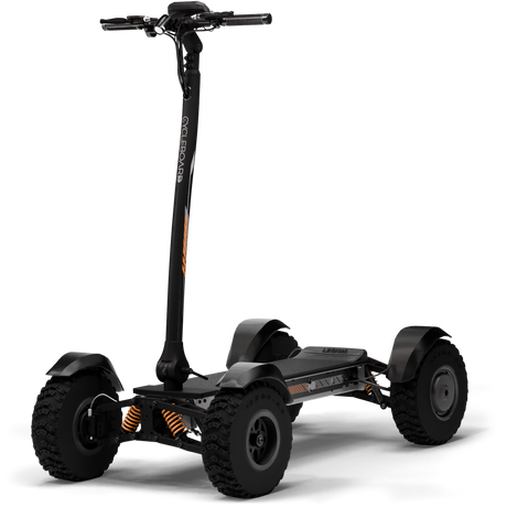 CycleBoard X-Quad 3000 off-road electric scooter side view – 4-wheel independent suspension all-terrain electric scooter
