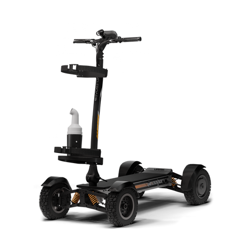 CycleBoard X-Quad 3000 Golf front angle – four-wheel independent suspension turf-friendly electric golf vehicle