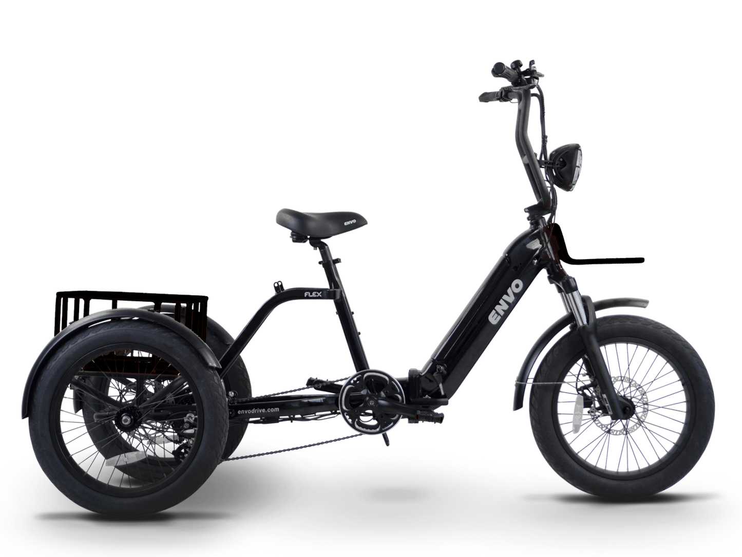 ENVO Flex Trike — Fat Tire Electric Adult Trike (Foldable, Differential RWD)