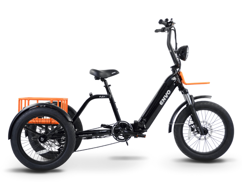 ENVO Flex Trike — Fat Tire Electric Adult Trike (Foldable, Differential RWD)