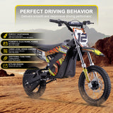 MotoTec 36V 1000W Electric Dirt Bike HP112E – Adjustable 6-18 MPH